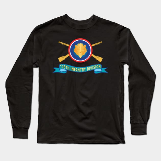 106th Infantry Division - SSI w Br - Ribbon X 300 Long Sleeve T-Shirt by twix123844